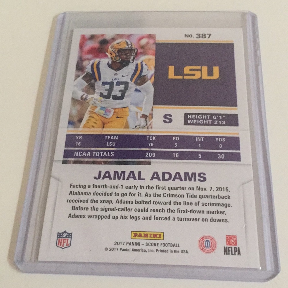 Jamal Adams Rookie Card - Picture 2 of 2